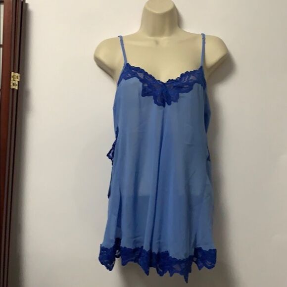 IN THE BLOOM By‎ JON GAIL PRETTY BLUE LINGERIE SZ M - Picture 2 of 8
